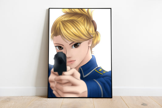 Fullmetal Alchemist Riza Hawkeye Portrait Art Print *MADE TO ORDER*