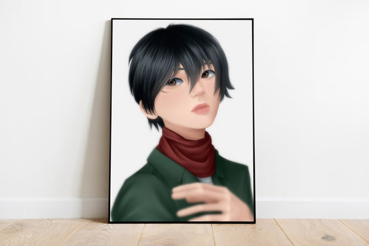 Mikasa Ackerman Portrait Art Print *MADE TO ORDER*