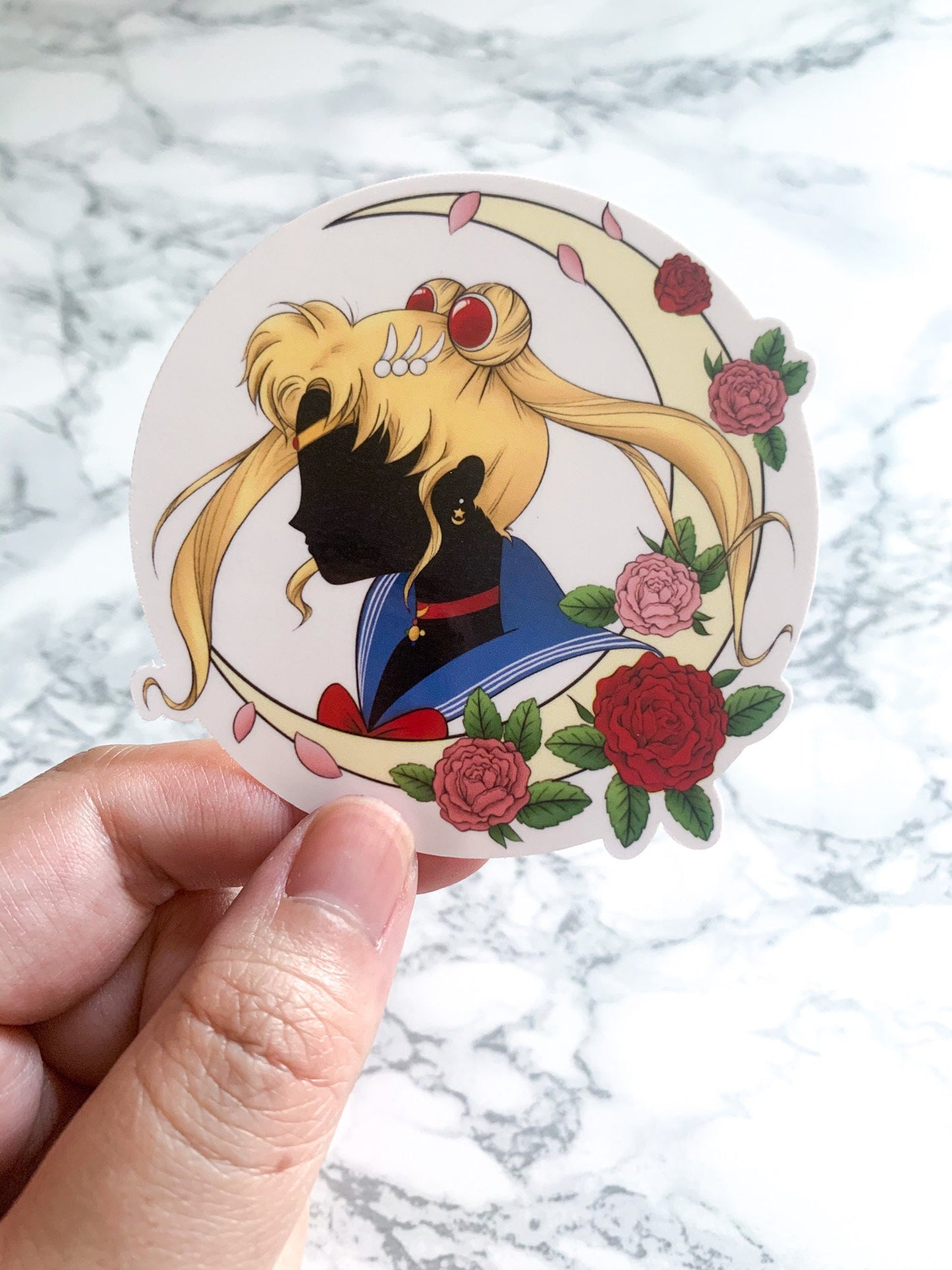 Sailor Moon Silhouette Sticker / Usagi Tsukino / Princess Serenity / Sailor Senshi / Anime Manga