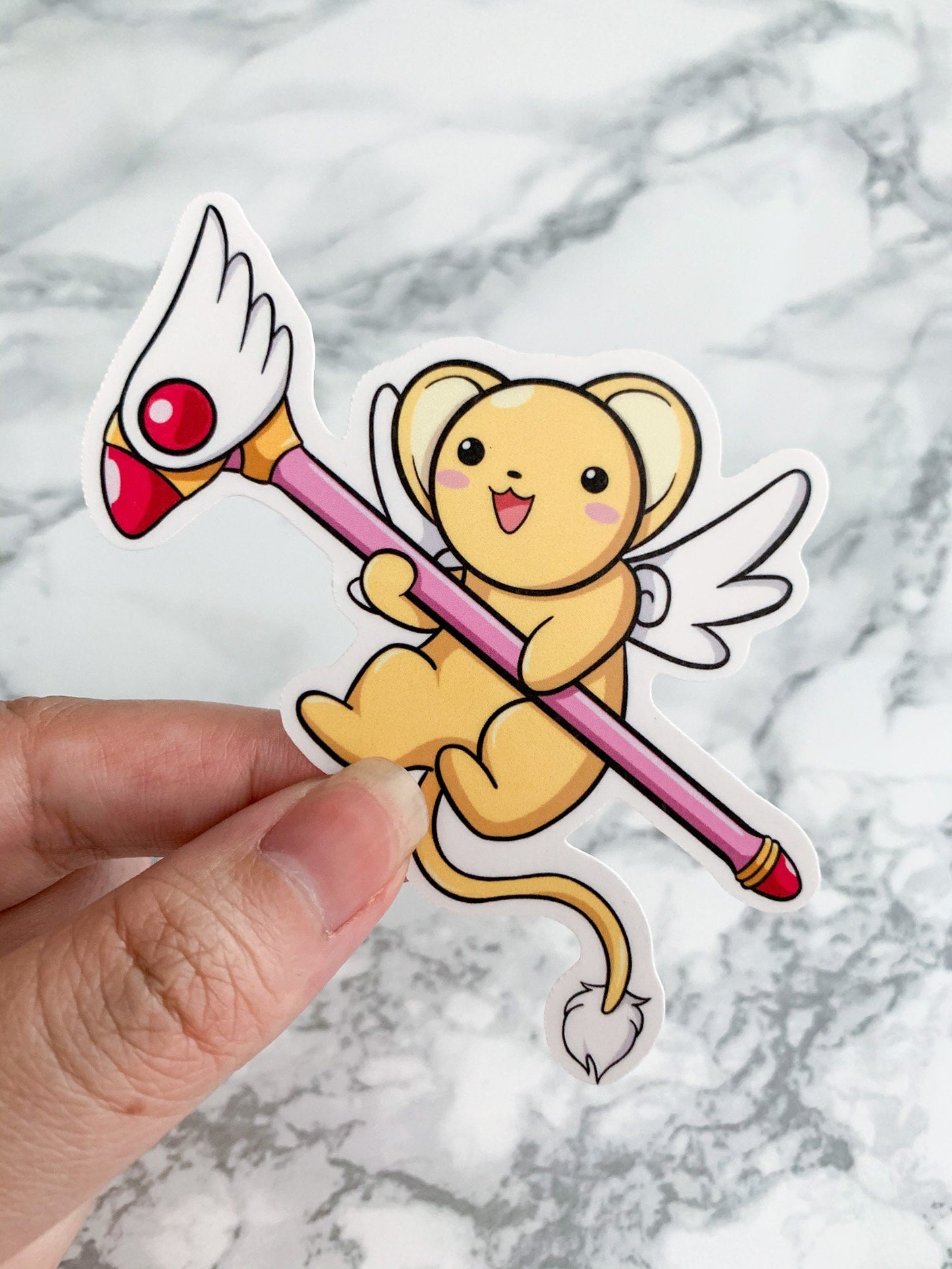 Cardcaptor Sakura Sticker / Cute Kero-Chan Keroberos with Magical Wand / Waterproof Laptop and Hydroflask Sticker