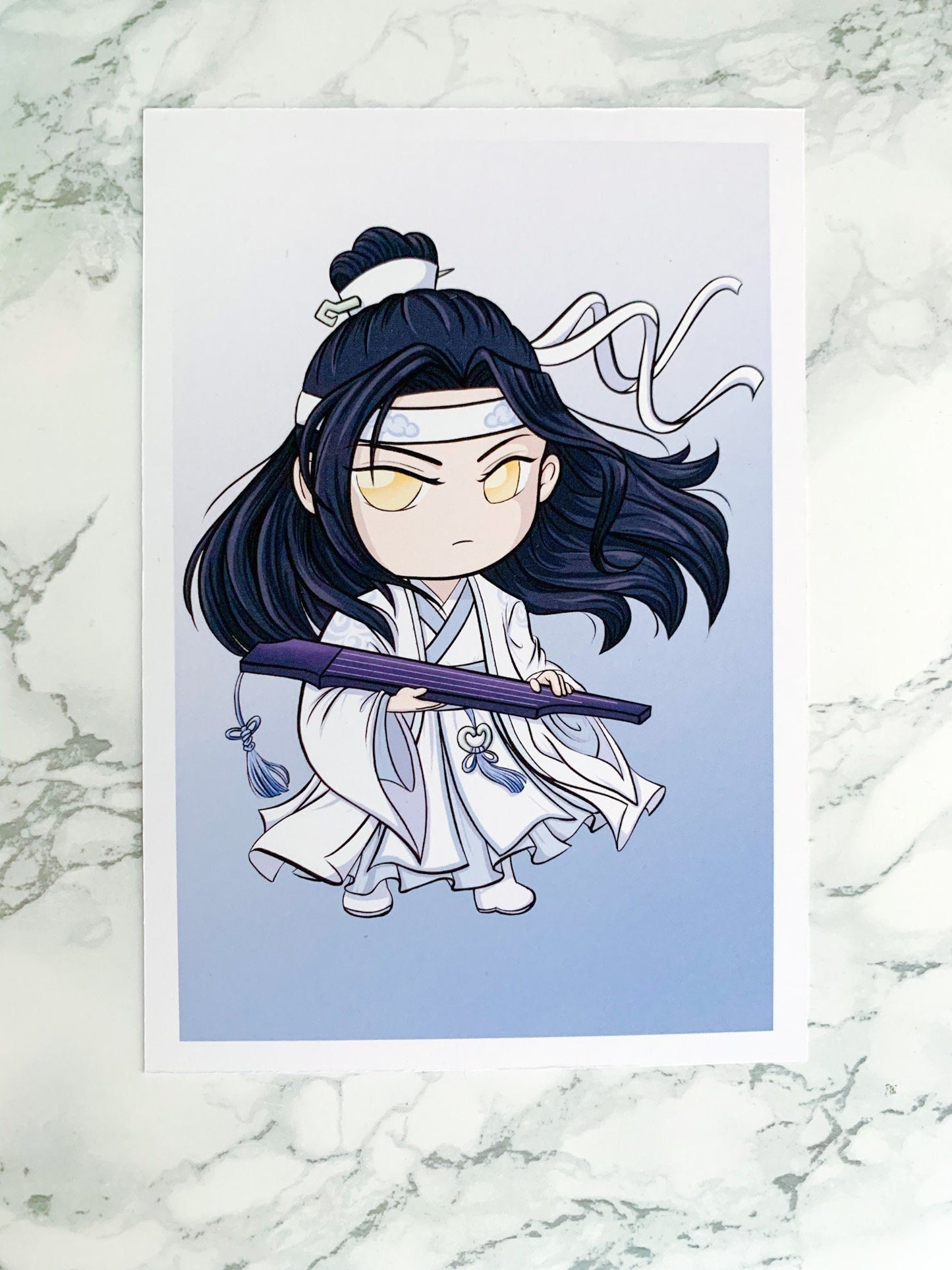 Lan Wangji Cute Digital Art Print / Modaozushi / Grandmaster of Demonic Cultivation / MDZS