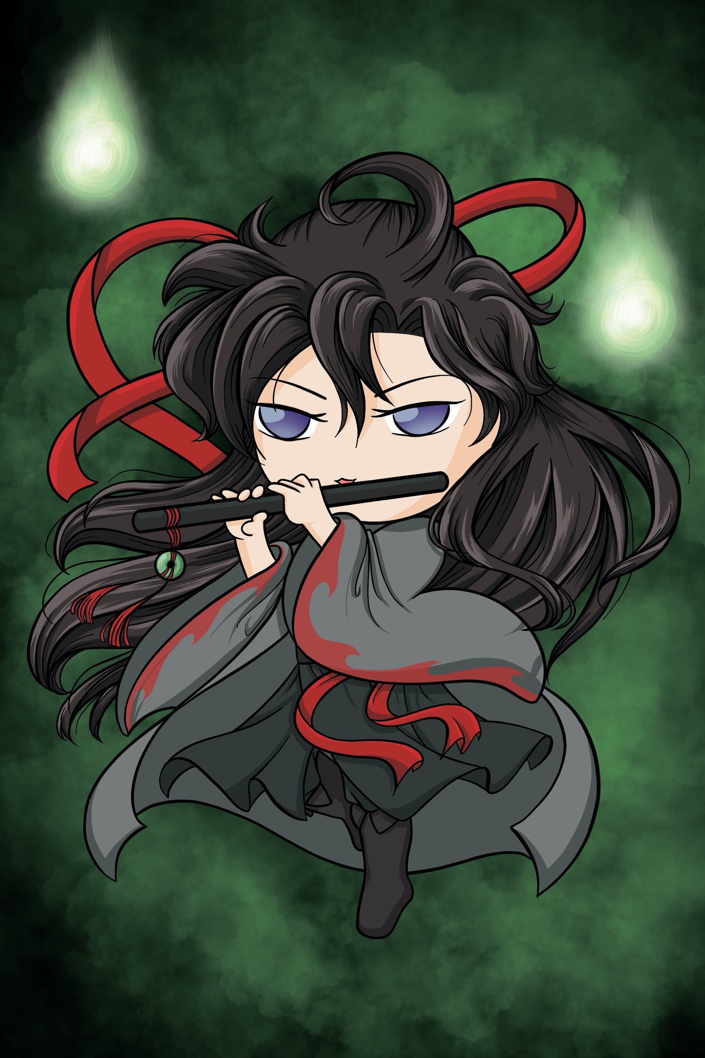 Wei Wuxian Cute Digital Art Print / Modaozushi / Grandmaster of Demonic Cultivation / MDZS *MADE TO ORDER*