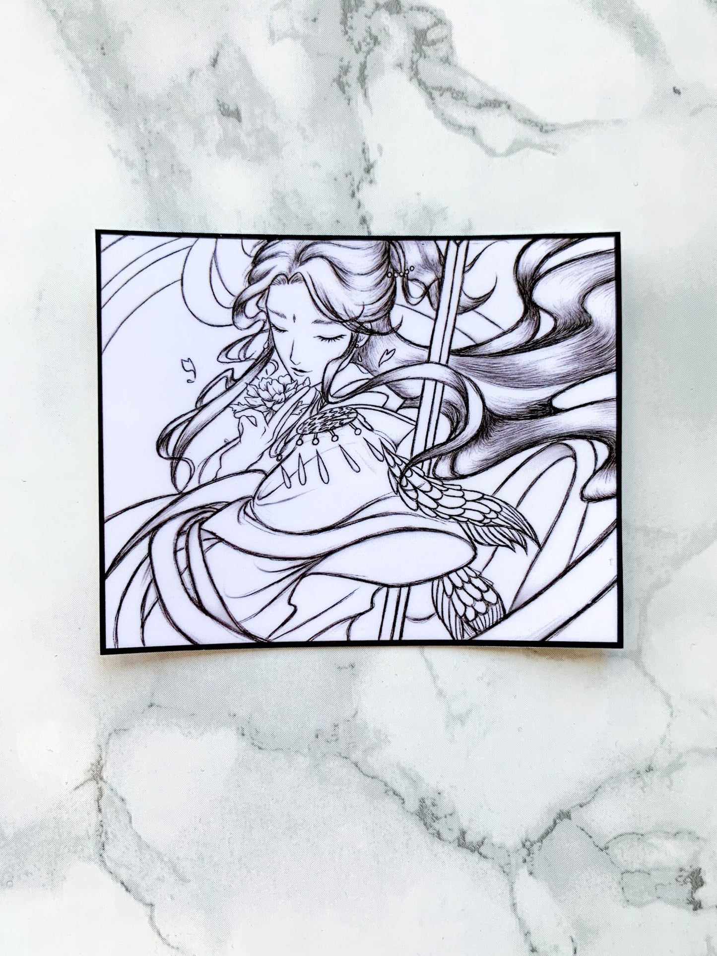 Xie Lian Sticker / Crown Prince of Xianle / Tian Guan Ci Fu / TGCF / 天官赐福 / Heaven's Official Blessing / HOB / Graphite Style