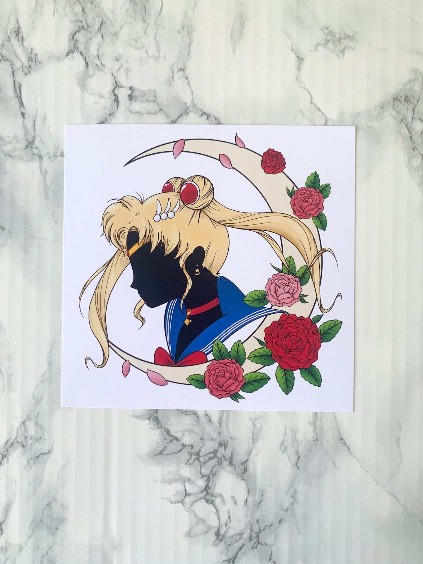 Sailor Moon Silhouette Art Print