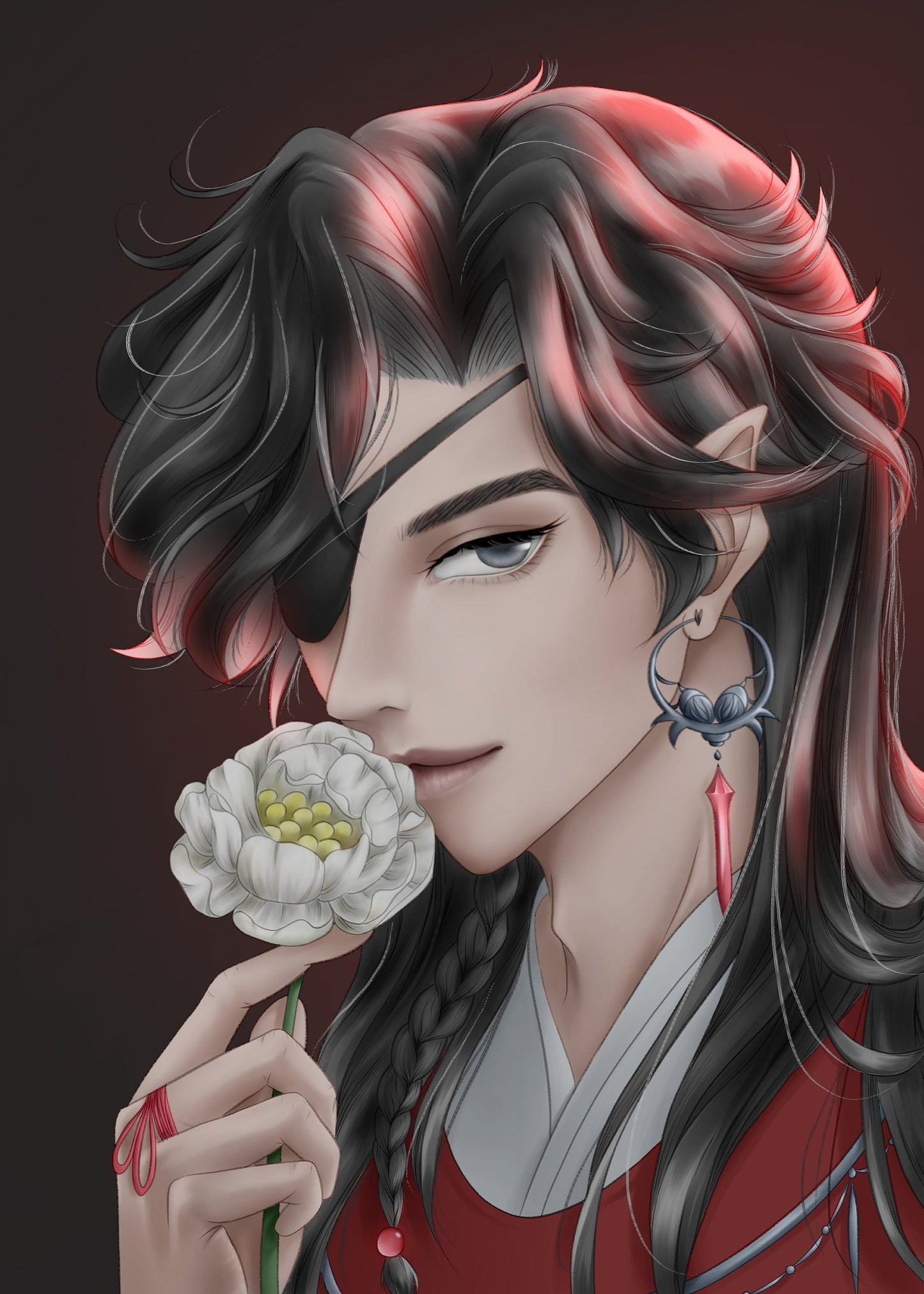 Hua Cheng Portrait Art Print / Heaven's Official Blessing / Tian Guan Ci Fu *MADE TO ORDER*