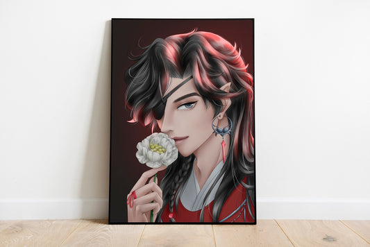 Hua Cheng Portrait Art Print / Heaven's Official Blessing / Tian Guan Ci Fu *MADE TO ORDER*