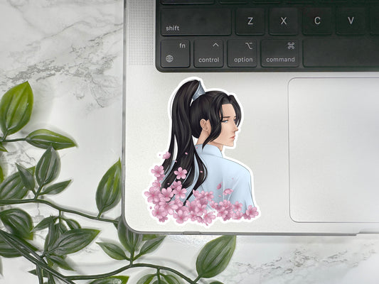 Chu Wanning Portrait Matte Sticker Laptop Decal / ErHa / 2HA / Dumb Husky and His White Cat Shizun / Immortality