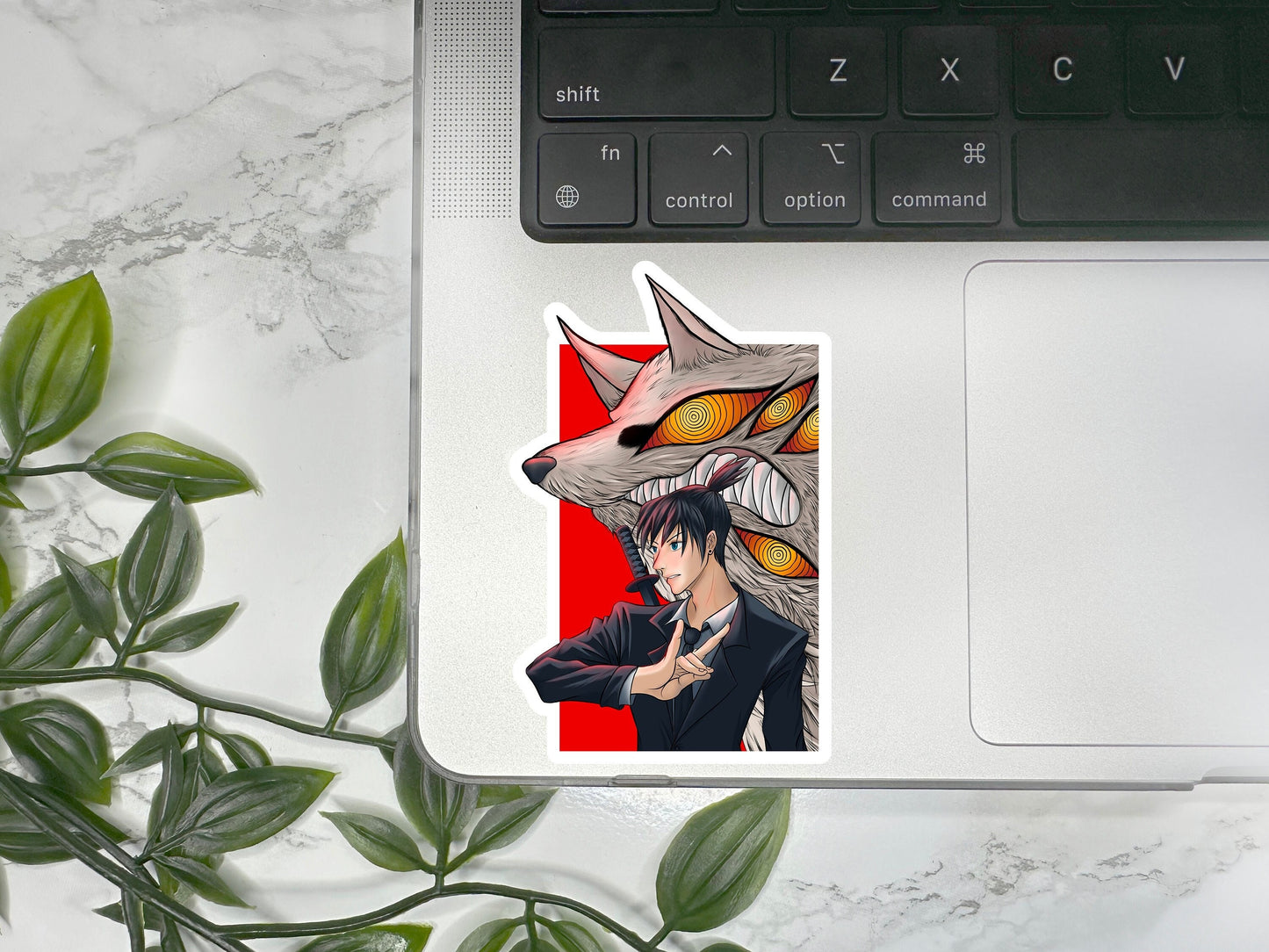 Chainsaw Devil Hunter and Demon Wolf Anime Sticker / Matte Waterproof / Laptop Decal