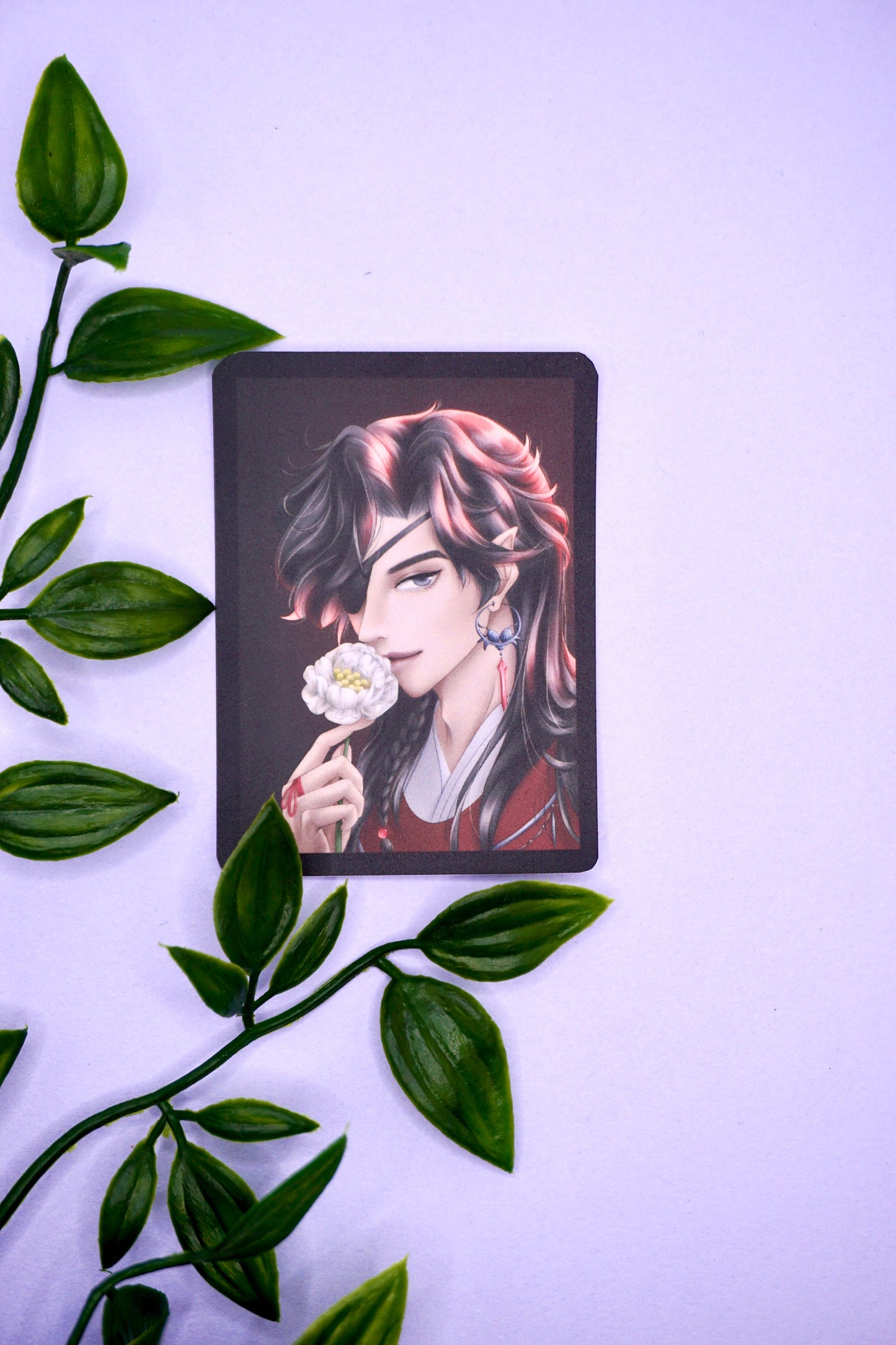 Hua Cheng Portrait with Flower Matte Waterproof Sticker / Tian Guan Ci Fu / Heaven's Official Blessing / HOB / TGCF / Laptop Decal